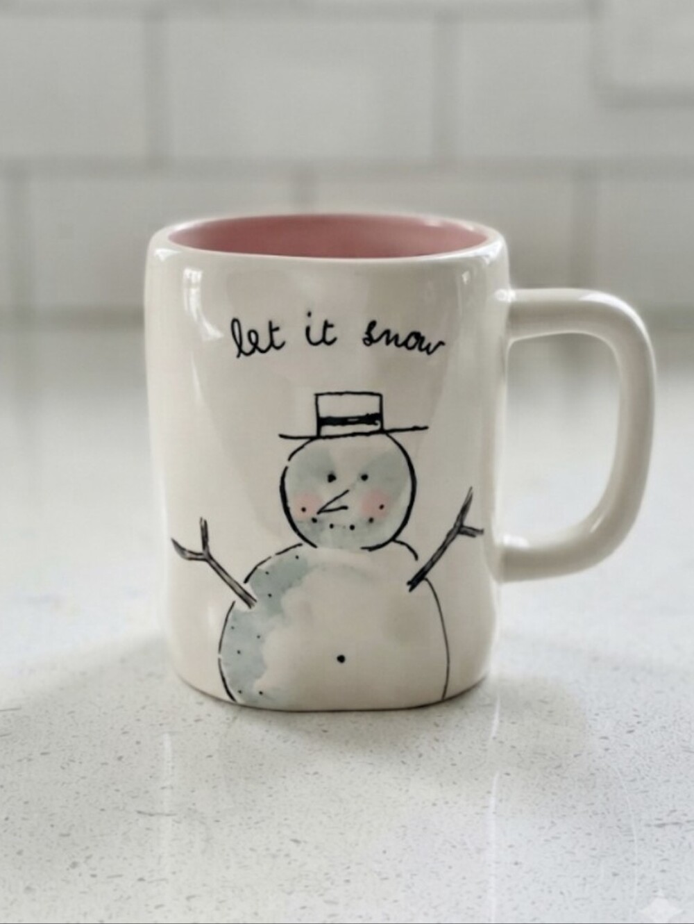 NWOT Rae Dunn "Let it Snow" Snowman Mug
